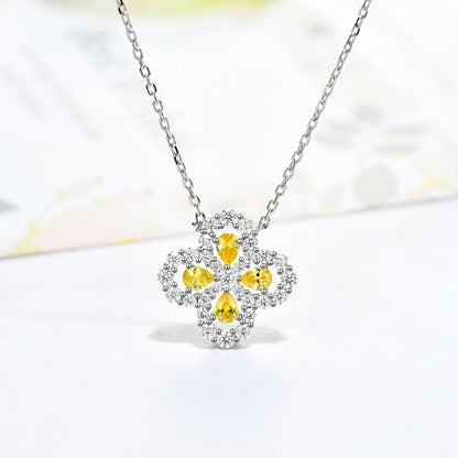 [Vellora Opalyn]LOOP NECKLACE FULL MOTIF DIAMOND 16MM MULTIPLE COLORS