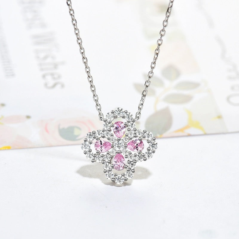 [Vellora Opalyn]LOOP NECKLACE FULL MOTIF DIAMOND 16MM MULTIPLE COLORS