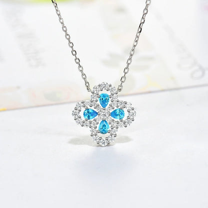 [Vellora Opalyn]LOOP NECKLACE FULL MOTIF DIAMOND 16MM MULTIPLE COLORS