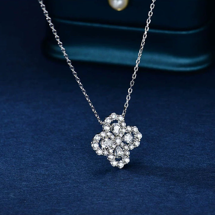 [Vellora Opalyn]LOOP NECKLACE FULL MOTIF DIAMOND 16MM MULTIPLE COLORS
