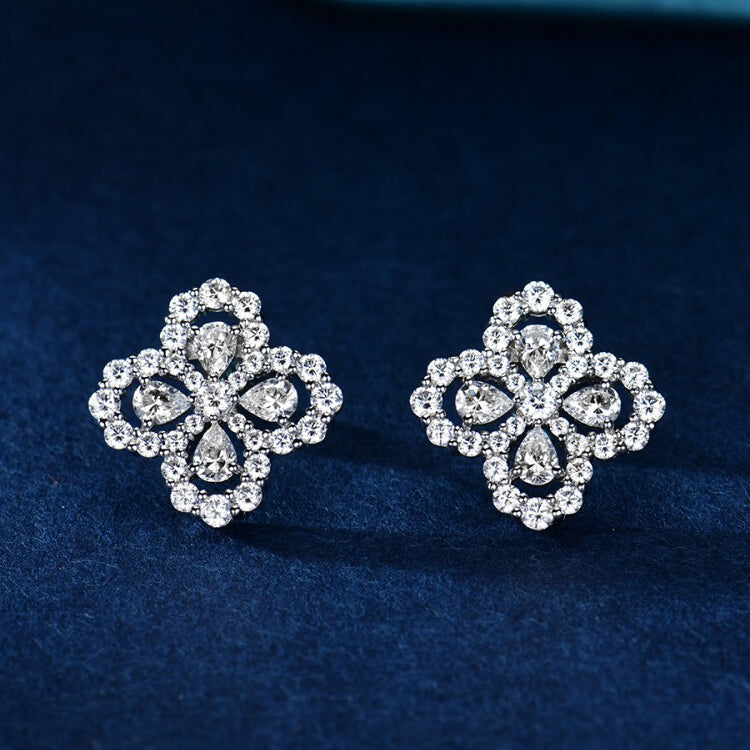 [Vellora Opalyn]LOOP EARRINGS FULL MOTIF DIAMOND 16MM