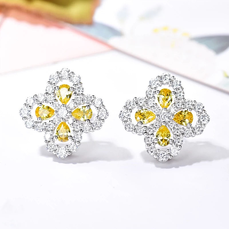 [Vellora Opalyn]LOOP EARRINGS FULL MOTIF DIAMOND 16MM