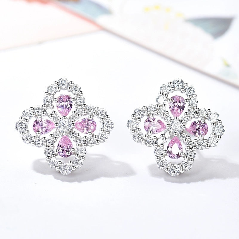 [Vellora Opalyn]LOOP EARRINGS FULL MOTIF DIAMOND 16MM