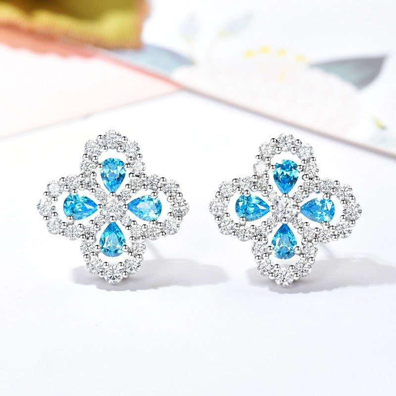 [Vellora Opalyn]LOOP EARRINGS FULL MOTIF DIAMOND 16MM