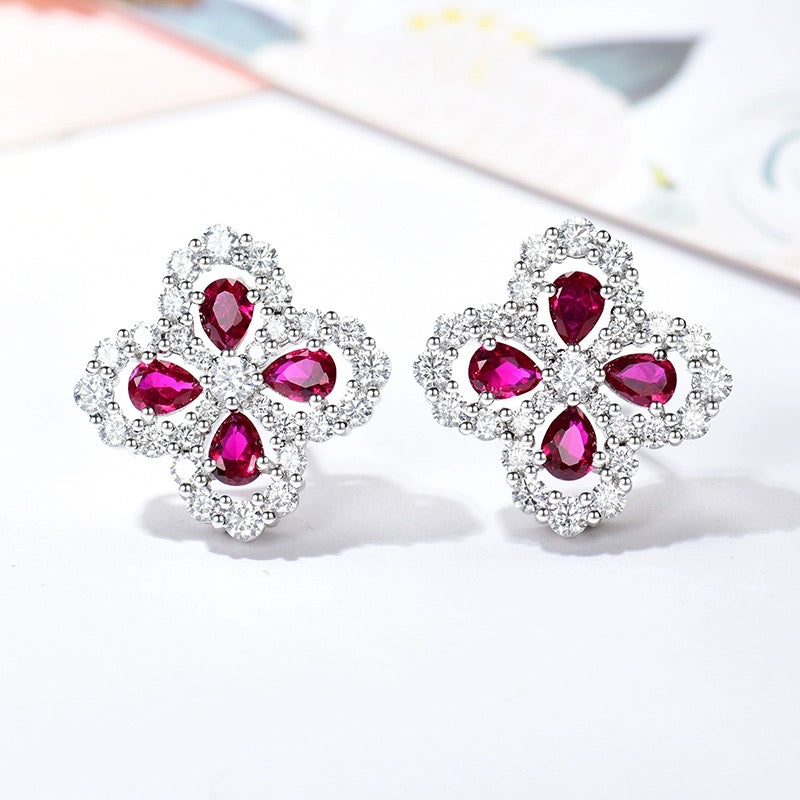 [Vellora Opalyn]LOOP EARRINGS FULL MOTIF DIAMOND 16MM