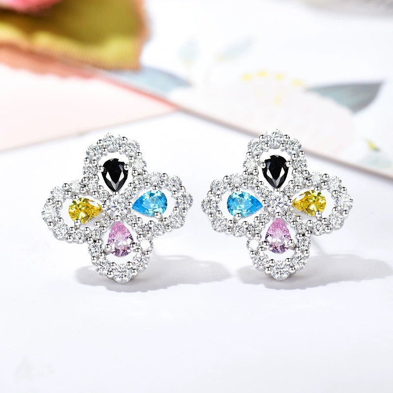 [Vellora Opalyn]LOOP EARRINGS FULL MOTIF DIAMOND 16MM