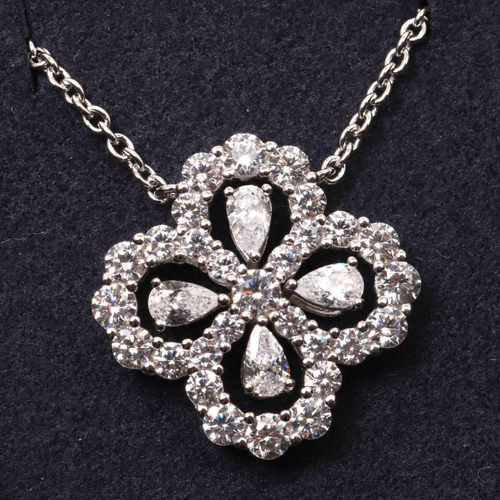 [Vellora Opalyn]LOOP NECKLACE FULL MOTIF DIAMOND 16MM MULTIPLE COLORS