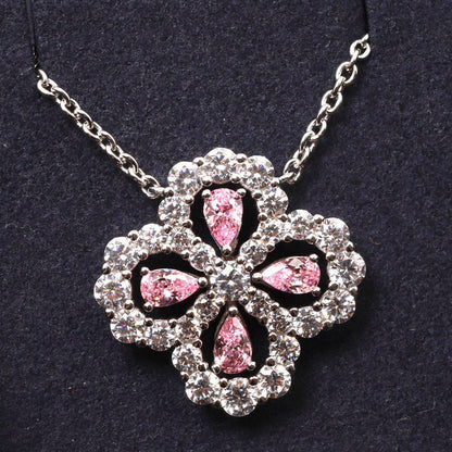 [Vellora Opalyn]LOOP NECKLACE FULL MOTIF DIAMOND 16MM MULTIPLE COLORS