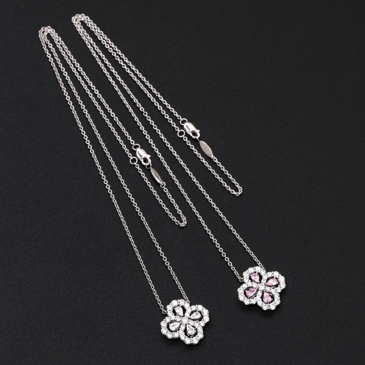 [Vellora Opalyn]LOOP NECKLACE FULL MOTIF DIAMOND 16MM MULTIPLE COLORS