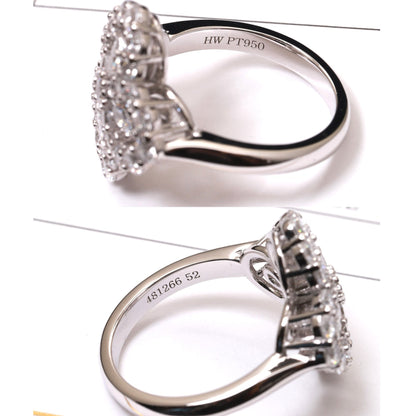 [Vellora Opalyn]LOOP RING FULL MOTIF DIAMOND 16MM SILVE