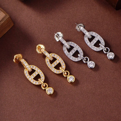 [Vellora Opalyn]HM CHAINE DIAMOND EARRINGS