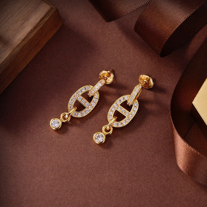 [Vellora Opalyn]HM CHAINE DIAMOND EARRINGS