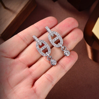 [Vellora Opalyn]HM CHAINE DIAMOND EARRINGS
