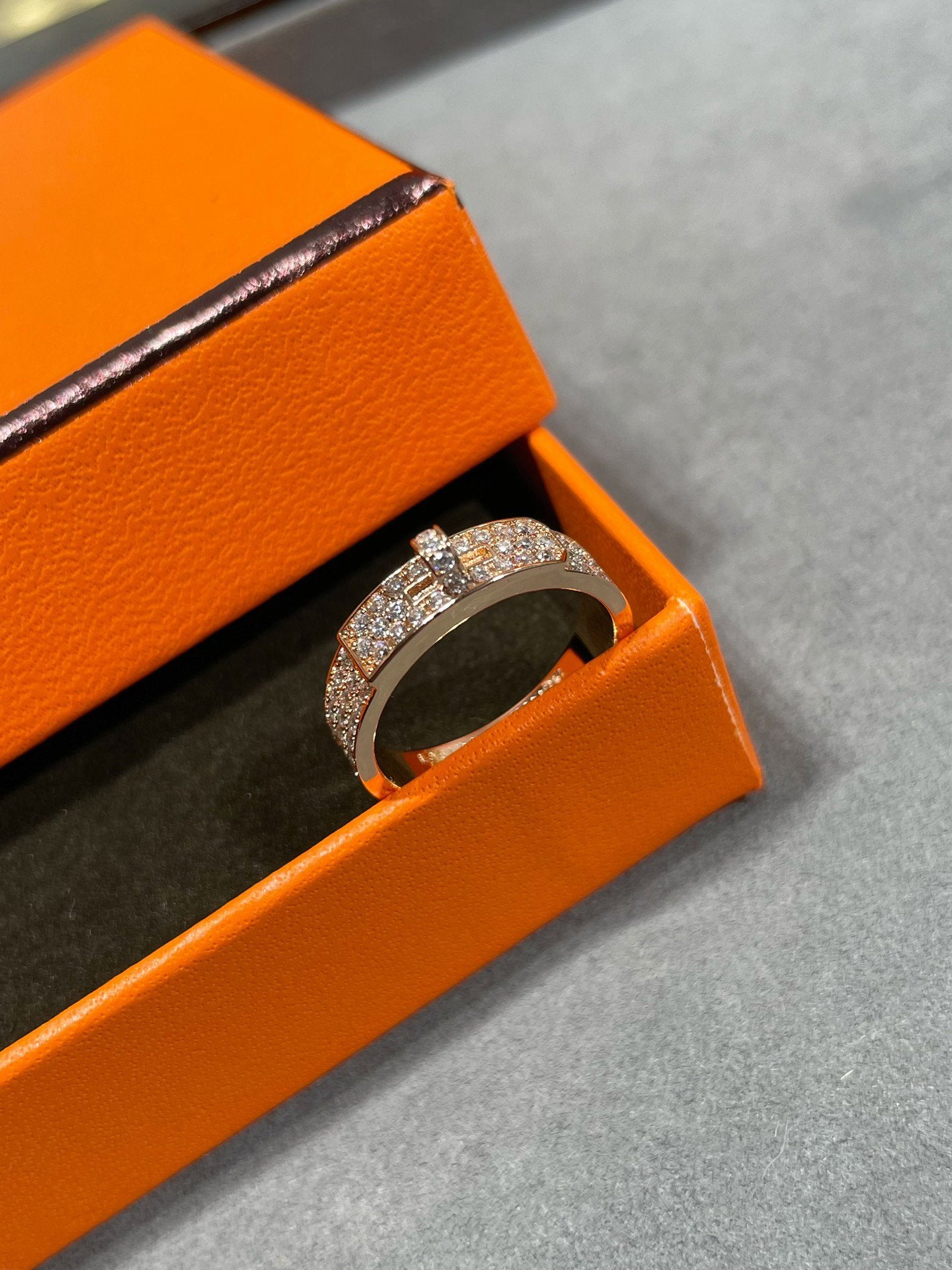 [Vellora Opalyn]KELLY PINK GOLD DIAMOND RING