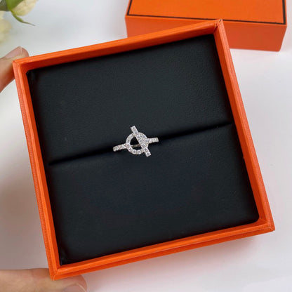 [Vellora Opalyn]ECHAPPEE RING SILVER DIAMOND