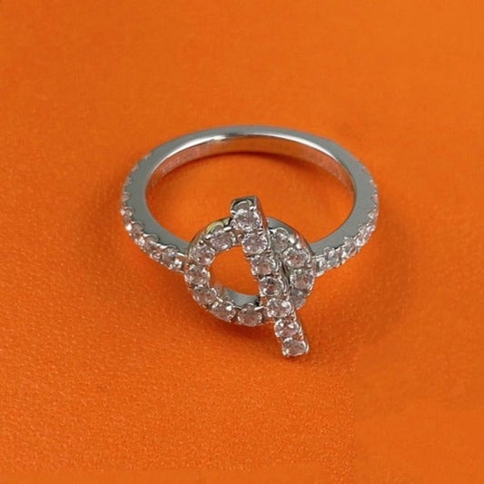 [Vellora Opalyn]ECHAPPEE RING SILVER DIAMOND
