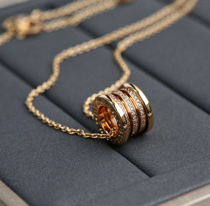 [Vellora Opalyn]ZERO 1 PINK GOLD DIAMOND NECKLACE