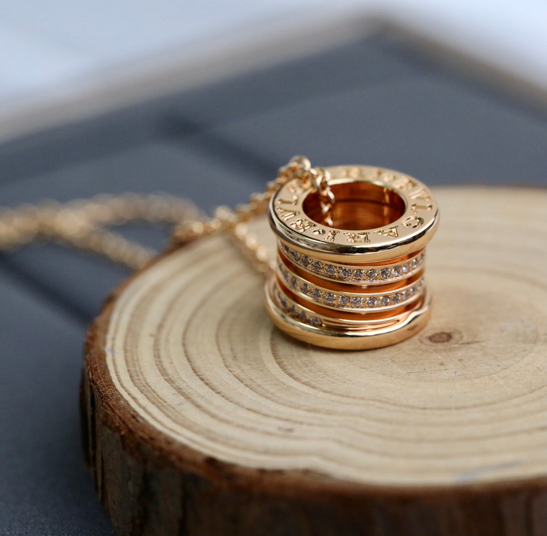 [Vellora Opalyn]ZERO 1 PINK GOLD DIAMOND NECKLACE