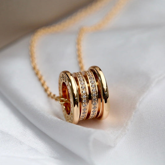 [Vellora Opalyn]ZERO 1 PINK GOLD DIAMOND NECKLACE