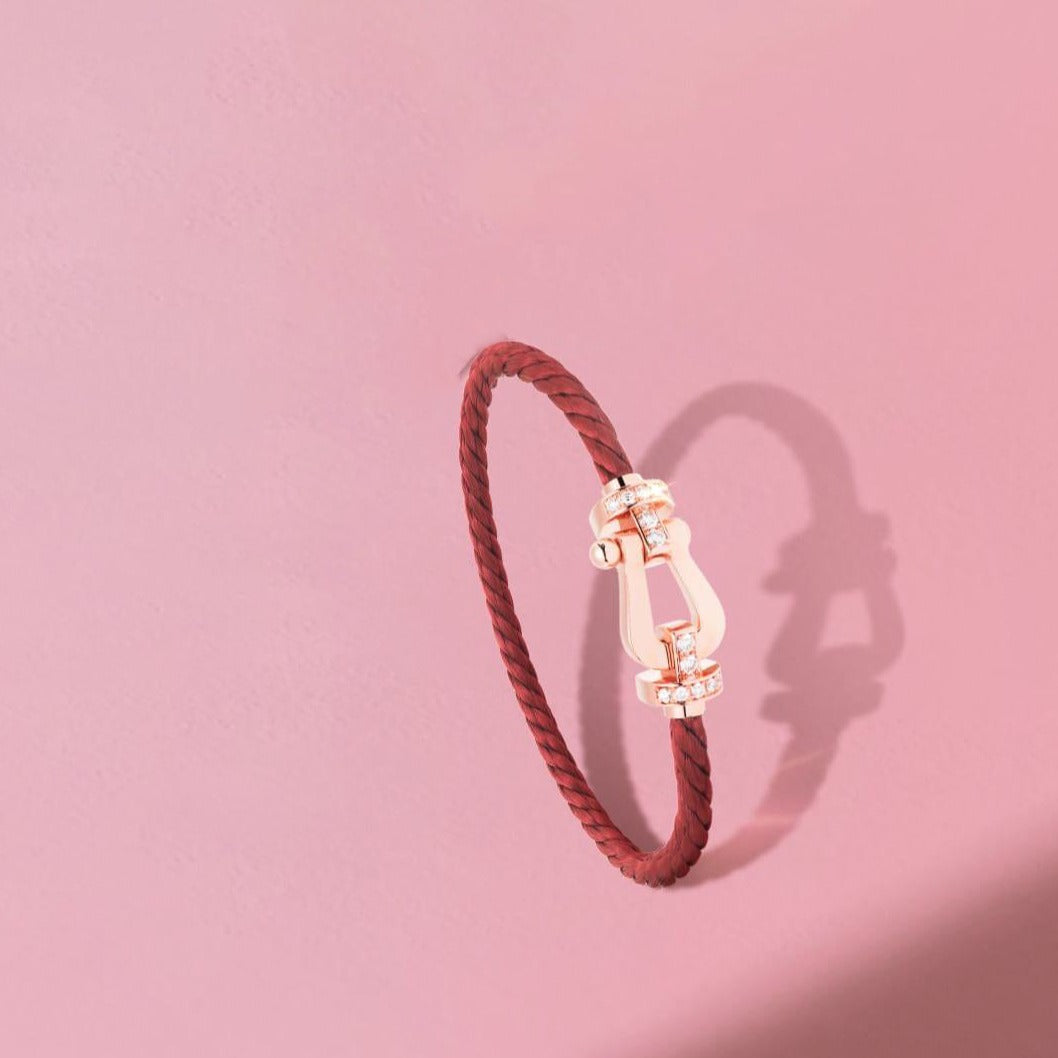 [Vellora Opalyn]FORCE 10 HALF DIAMOND PINK GOLD RED CORDERI LARGE AND MEDIUM MODEL