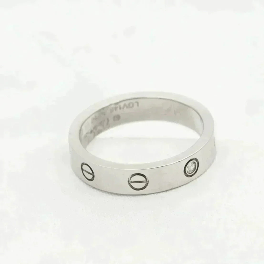 [Vellora Opalyn]LOVE RING 4MM 1 DIAMOND SILVER