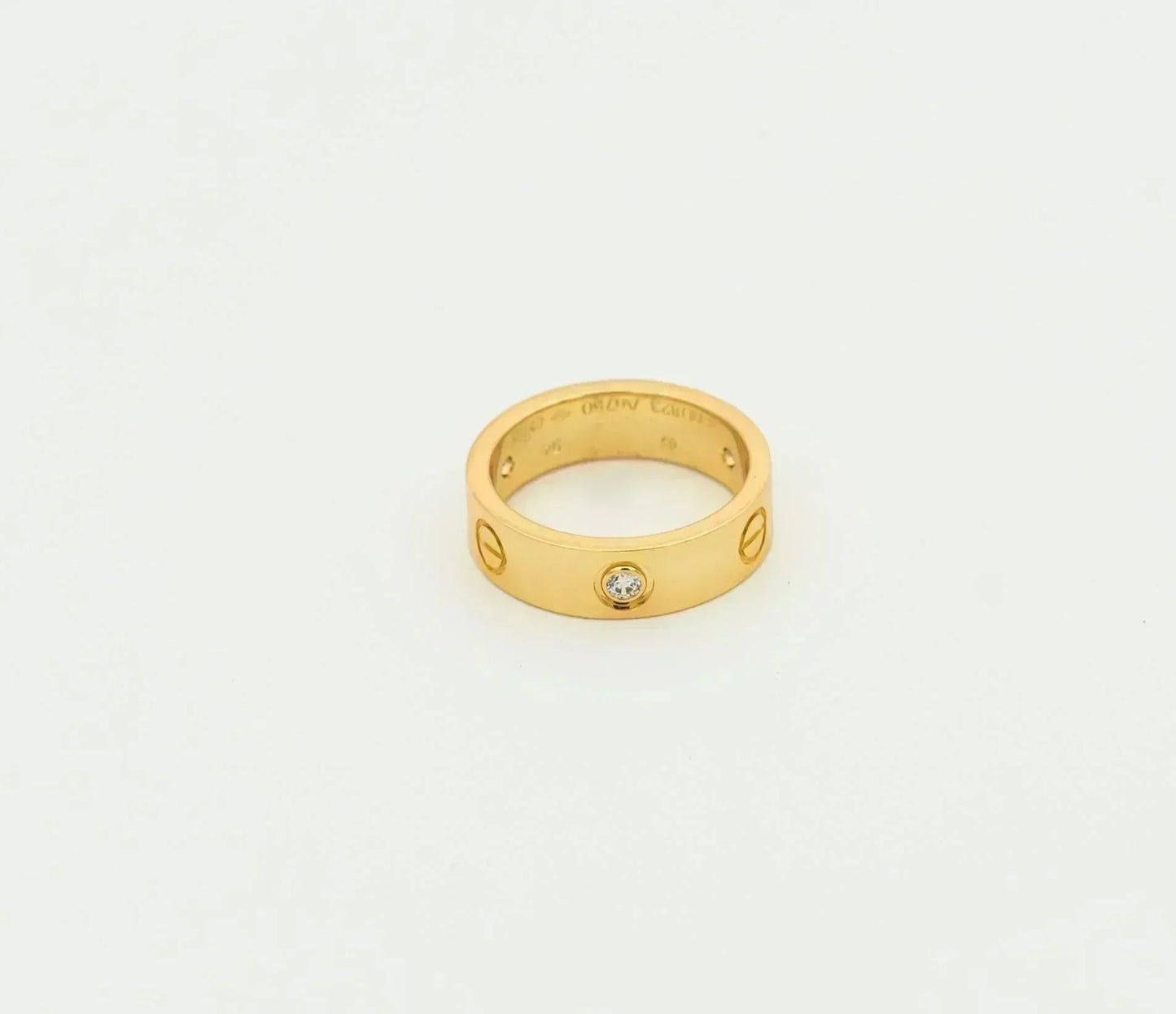 [Vellora Opalyn]LOVE RING 5.5MM 3 DIAMONDS GOLD