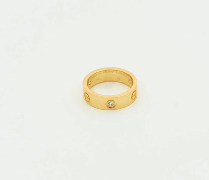 [Vellora Opalyn]LOVE RING 5.5MM 3 DIAMONDS GOLD