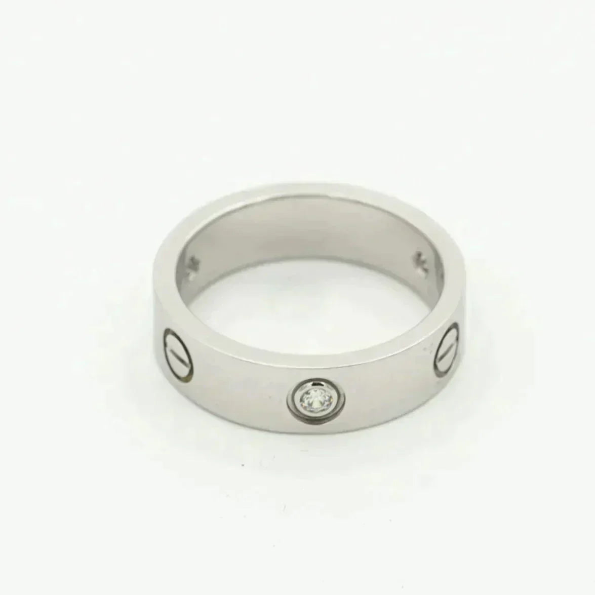 [Vellora Opalyn]LOVE RING 5.5MM 3 DIAMONDS SILVER