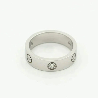 [Vellora Opalyn]LOVE RING 5.5MM 3 DIAMONDS SILVER