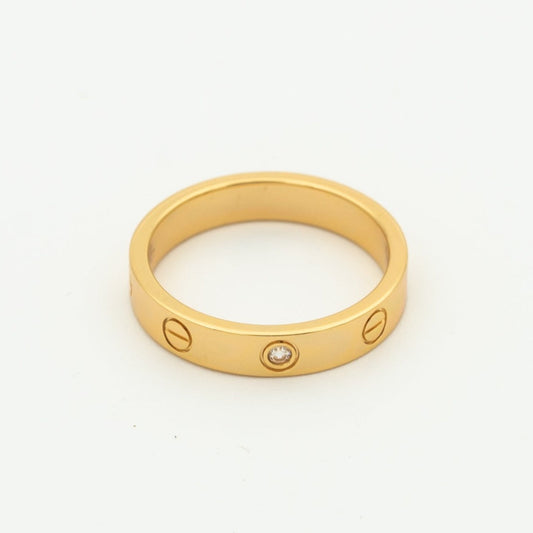 [Vellora Opalyn]LOVE RING 4MM 1 DIAMOND PINK GOLD