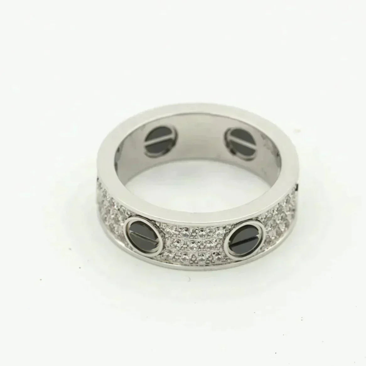 [Vellora Opalyn]LOVE RING 5.5MM DIAMONDS PAVED CERAMIC