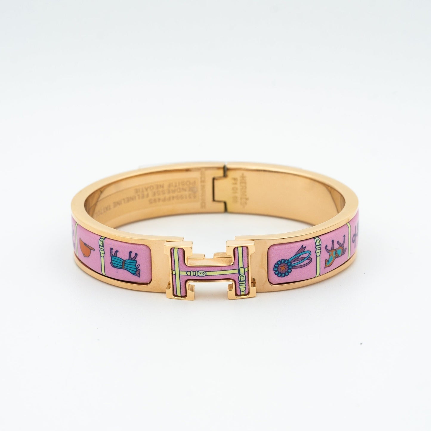 [Vellora Opalyn]H PINK GOLD BRACELET PINK CERAMIC