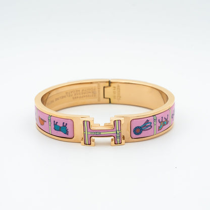 [Vellora Opalyn]H PINK GOLD BRACELET PINK CERAMIC