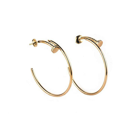 [Vellora Opalyn]JUSTE EARRINGS GOLD DIAMONDS 1.8MM