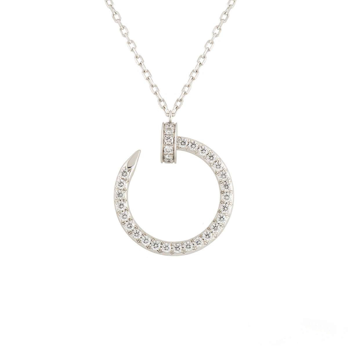 [Vellora Opalyn]JUSTE NECKLACE SILVER DIAMONDS