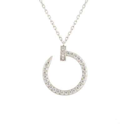 [Vellora Opalyn]JUSTE NECKLACE SILVER DIAMONDS