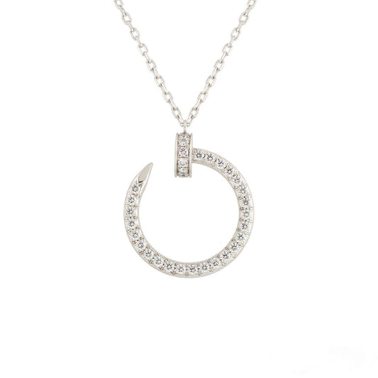 [Vellora Opalyn]JUSTE NECKLACE SILVER DIAMONDS