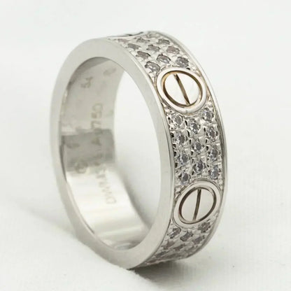 [Vellora Opalyn]LOVE RING 5.5MM DIAMONDS PAVED