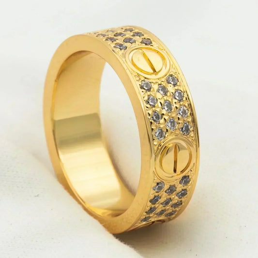 [Vellora Opalyn]LOVE RING 5.5MM DIAMONDS PAVED