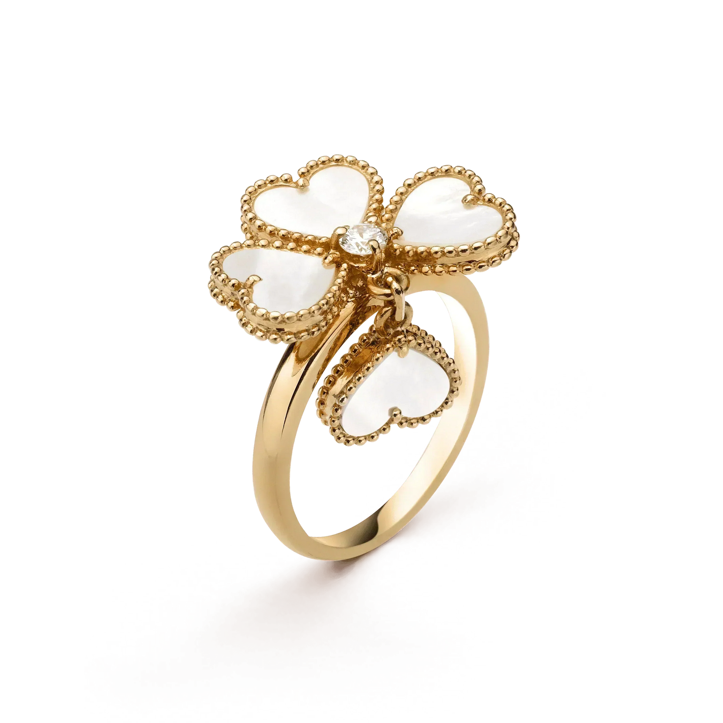 [Vellora Opalyn]SWEET CLOVER WHITE MOP RING