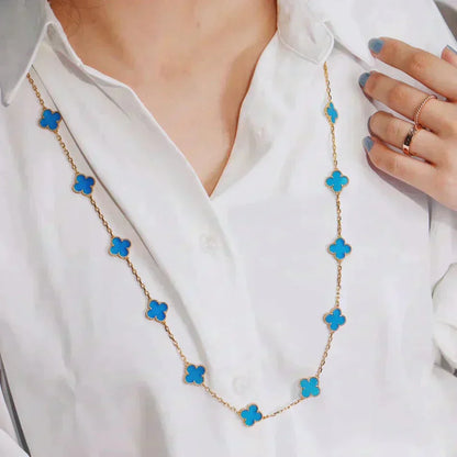 [Vellora Opalyn]CLOVER 20 MOTIFS TURQUOISE GOLD