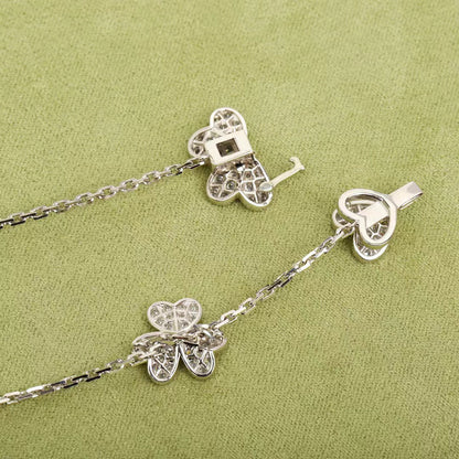 [Vellora Opalyn]FRIVOLE SILVER 9 FLOWERS NECKLACE