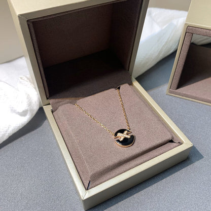 [Vellora Opalyn]JEUX DE PINK GOLD DIAMOND NECKLACE