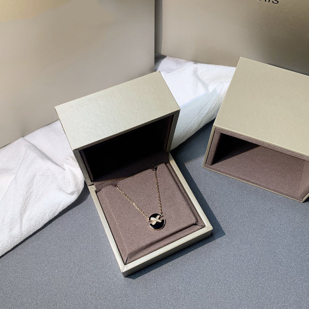 [Vellora Opalyn]JEUX DE PINK GOLD DIAMOND NECKLACE