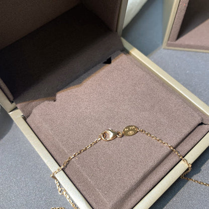 [Vellora Opalyn]JEUX DE PINK GOLD DIAMOND NECKLACE