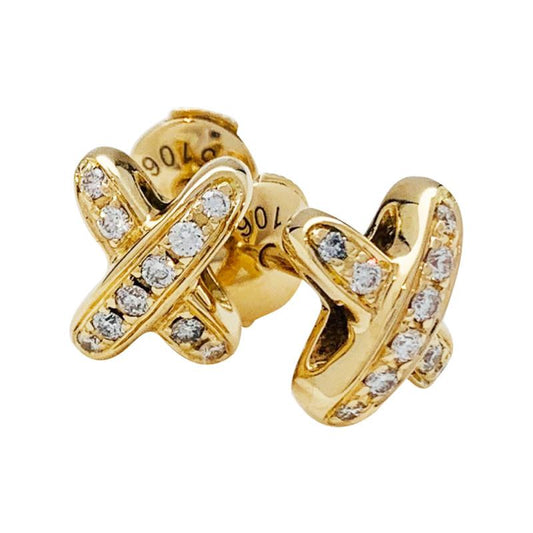 [Vellora Opalyn]JEUX DE GOLD DIAMOND EARRINGS