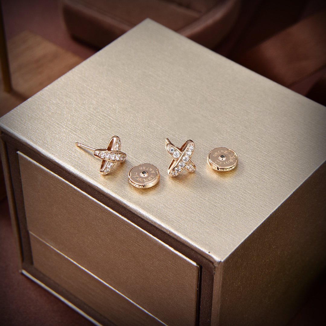 [Vellora Opalyn]JEUX DE GOLD DIAMOND EARRINGS