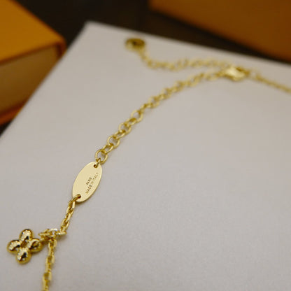 [Vellora Opalyn]BLOOMING SUPPLE NECKLACE BRASS