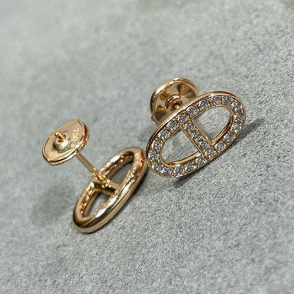 [Vellora Opalyn]HM FULL DIAMOND PIG NOSE STUD EARRINGS