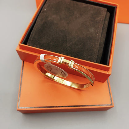 [Vellora Opalyn]CLASSIC HM CLIC RED 8MM ENAMEL BRACELET